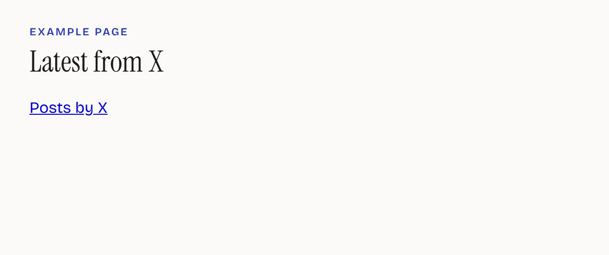 An embedded X timeline that failed to load for a logged-out visitor, leaving only the link text Posts by X on the page